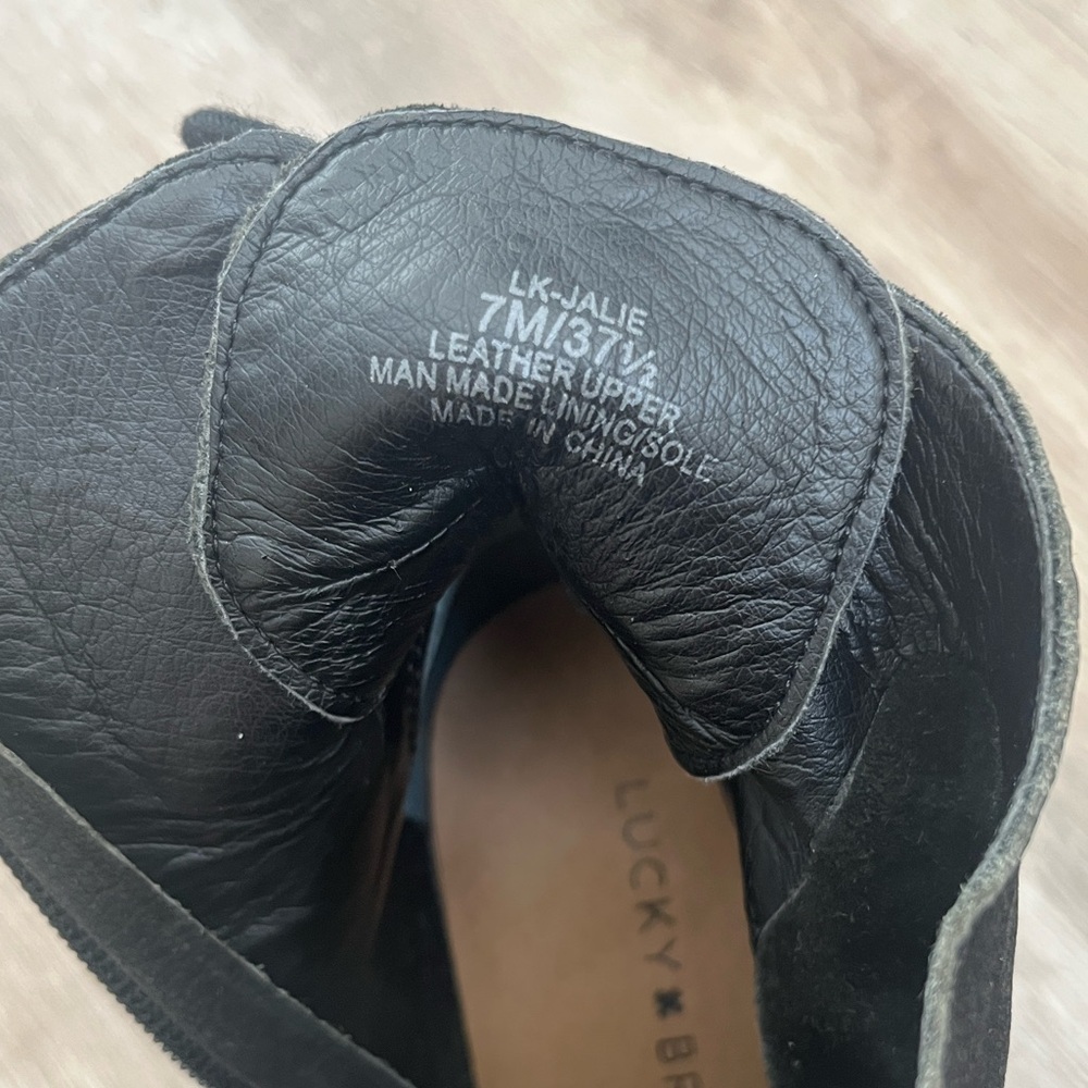 Lucky Brand Black Leather Booties - Picture 6 of 6